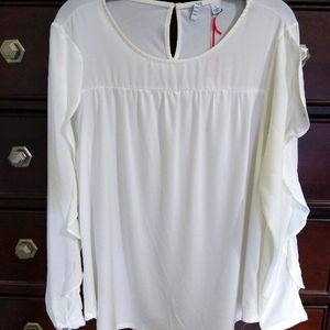 Off white Long sleeve top blouse